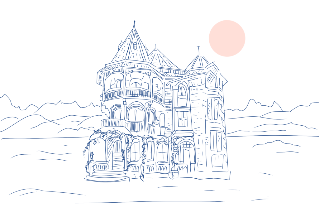 Le Moi, le Ça et le Sumoi dans leur manoir. 
